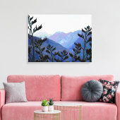 Toile Mountains & Flaxes, pop-art néo-zélandais (Insitu(Salon))