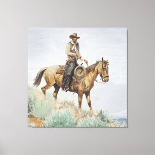 Toile Mounted Rider Art Western par Edward Borein