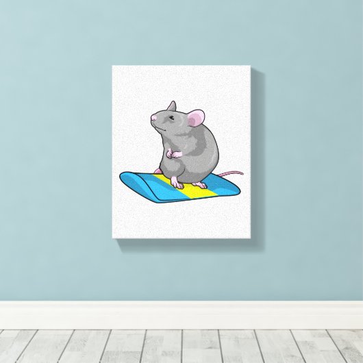 Toile Mouse as Snowboarder (Insitu (Plancher de Bois))