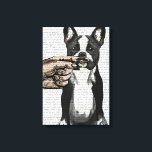 Toile Moustache de taureau français et de doigt<br><div class="desc">Animaux</div>