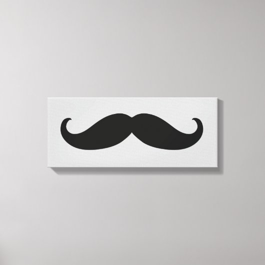 Toile Moustache noire Hipster (Recto)