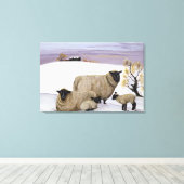 Toile Mouton en hiver (Insitu (Plancher de Bois))