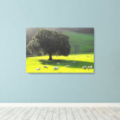 Toile Moutons au soleil du matin (Insitu (Plancher de Bois))