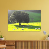 Toile Moutons au soleil du matin (Insitu(Salon))