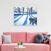 Toile Moutons dans la neige Derbyshire (Insitu(Salon))