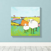 Toile Moutons dans le pré (Insitu (Plancher de Bois))