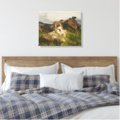 Toile Moutons dans un pré (par August Friedrich Schenck) (Insitu(Chambre))
