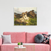 Toile Moutons dans un pré (par August Friedrich Schenck) (Insitu(Salon))