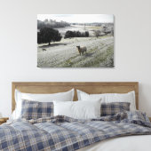 Toile Moutons dans une vallée gelée (Insitu(Chambre))