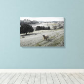 Toile Moutons dans une vallée glacée (Insitu (Plancher de Bois))