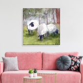 Toile Moutons pâturant à l'aquarelle (Insitu(Salon))