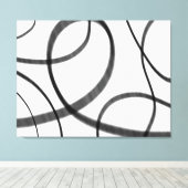 Toile Mouvement en noir et blanc (Insitu (Plancher de Bois))