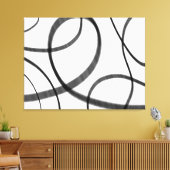 Toile Mouvement en noir et blanc (Insitu(Salon))