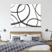 Toile Mouvement en noir et blanc (Insitu(Chambre))