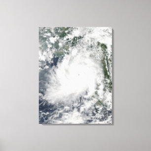 Toile Mouvements de Giri de cyclone à terre au-dessus d