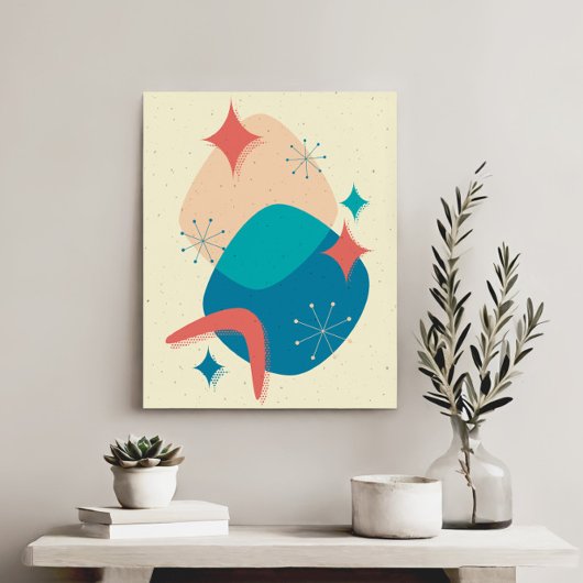 Toile Moyen-Siècle Abstrait de l'âge atomique