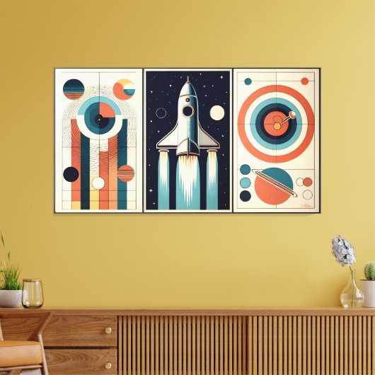 Toile Moyen Siècle Âge de l'espace Art Galaxy Navigation (Insitu(Salon))