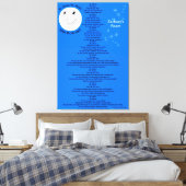 Toile Mr Moon Poem Blue Stars Nom 32" x 48" (Insitu(Chambre))