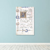 Toile Ms 564 f.13v Page avec l'historique "S" dep initia (Insitu (Plancher de Bois))