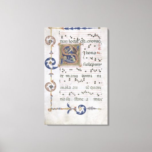 Toile Ms 564 f.13v Page avec l'historique "S" dep initia (Recto)