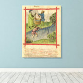 Toile Ms Lat 9333 f.82 Fishing for Eels, de 'Tacuinum (Insitu (Plancher de Bois))