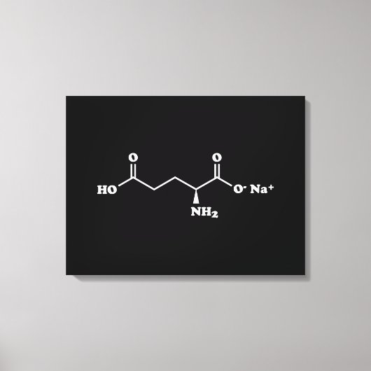 Toile MSG Monosodium Glutamate Molecule Formule chimique (Recto)