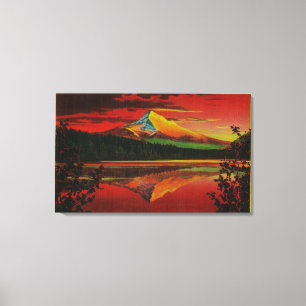 Toile Mt. Capot au lever de soleil du lac perdu, Orégon
