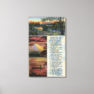 Toile Mt. Capot de vue perdue de lac