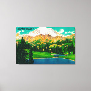 Toile Mt Rainier du lac Tipsoo au col Chinook