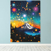 Toile Mt. Rainier Starry Sky (Insitu (Plancher de Bois))