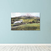 Toile Mt Shasta et Southern Pacific Rail (Insitu (Plancher de Bois))