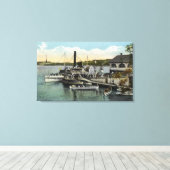 Toile Mt Washington, Gov. Endicott Steamers, quai (Insitu (Plancher de Bois))