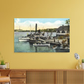 Toile Mt Washington, Gov. Endicott Steamers, quai (Insitu(Salon))