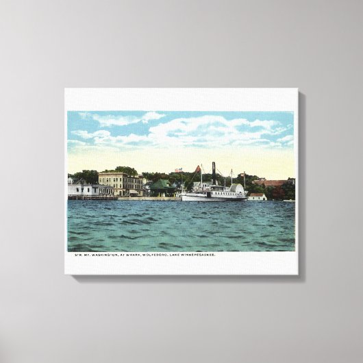 Toile Mt Washington Steamer au quai Wolfeboro (Recto)