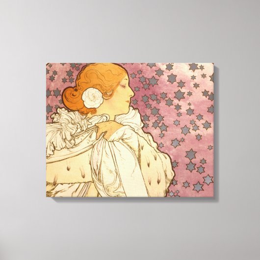 Toile Mucha Art nouveau femme beauté (Recto)