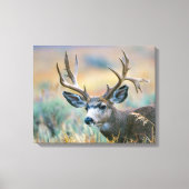 Toile Mule Deer Buck | Parc national du Grand Teton Wyom (Recto)