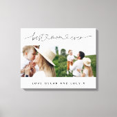 Toile Multi photo moderne typographie script meilleur ma (Recto)