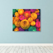 Toile Multicolored concentric circles abstract texture (Insitu (Plancher de Bois))