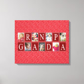 Toile Multiphoto Red Heart Motif grand-père photo (Recto)