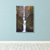 Toile Multnomah Falls dans le comté d'Autumn (Insitu (Plancher de Bois))