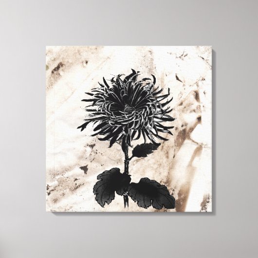 Toile Mum Grandiflora Noir (Recto)