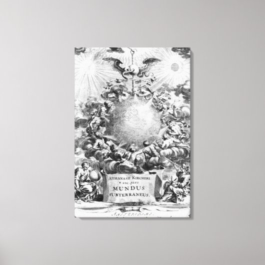 Toile Mundus Subterraneus par Athanasius Kircher (Recto)