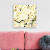 Toile Mur Art-Blanc Roses (Insitu(Salon))