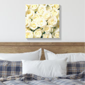 Toile Mur Art-Blanc Roses (Insitu(Chambre))