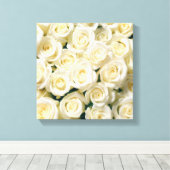 Toile Mur Art-Blanc Roses (Insitu (Plancher de Bois))