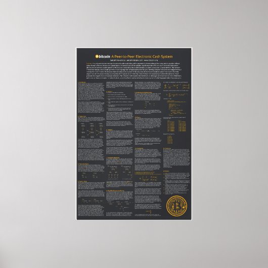 Toile Mur Art & Décor Bitcoin (Recto)