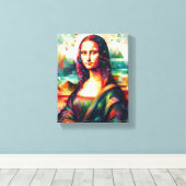 Toile MUR ART Mona Lisa Portrait fine art Peinture (Insitu (Plancher de Bois))