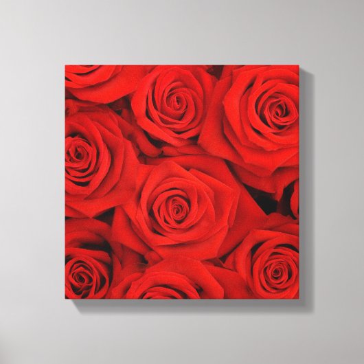 Toile Mur Art-Rouge Roses (Recto)