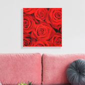 Toile Mur Art-Rouge Roses (Insitu(Salon))