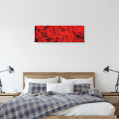 Toile Mur Art-Rouge Roses (Insitu(Chambre))